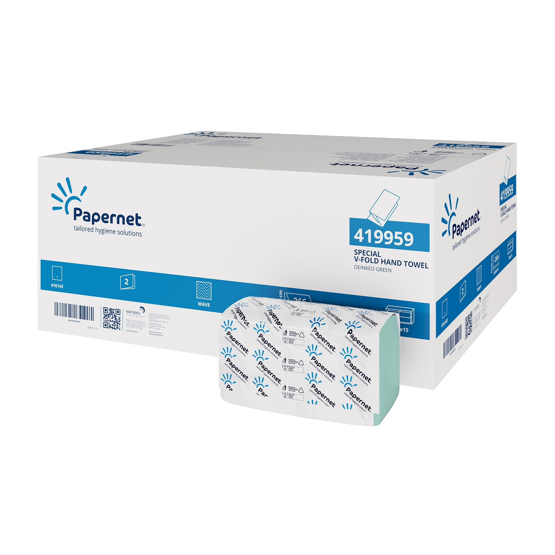 V-Falz Falthandtücher grün 2lg