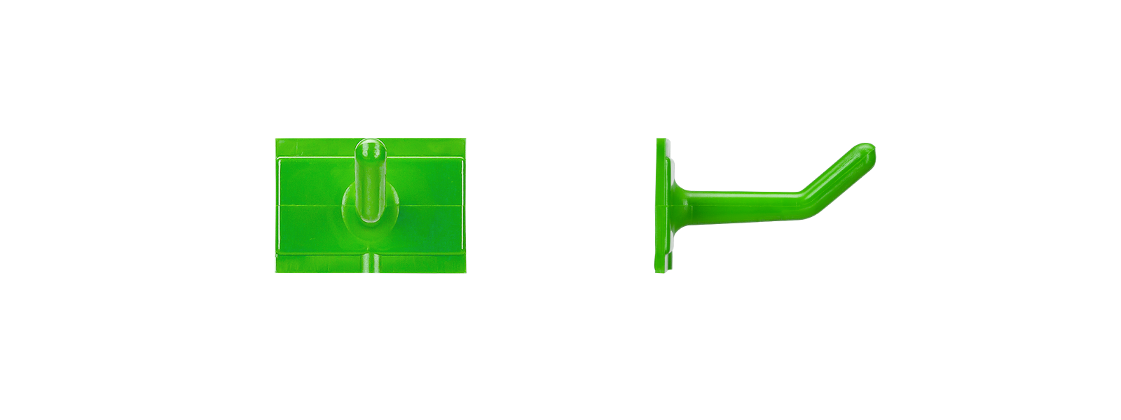 Haken für Wandschiene grün