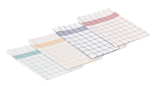 Geschirrtuch Halbleinen grün/weiß