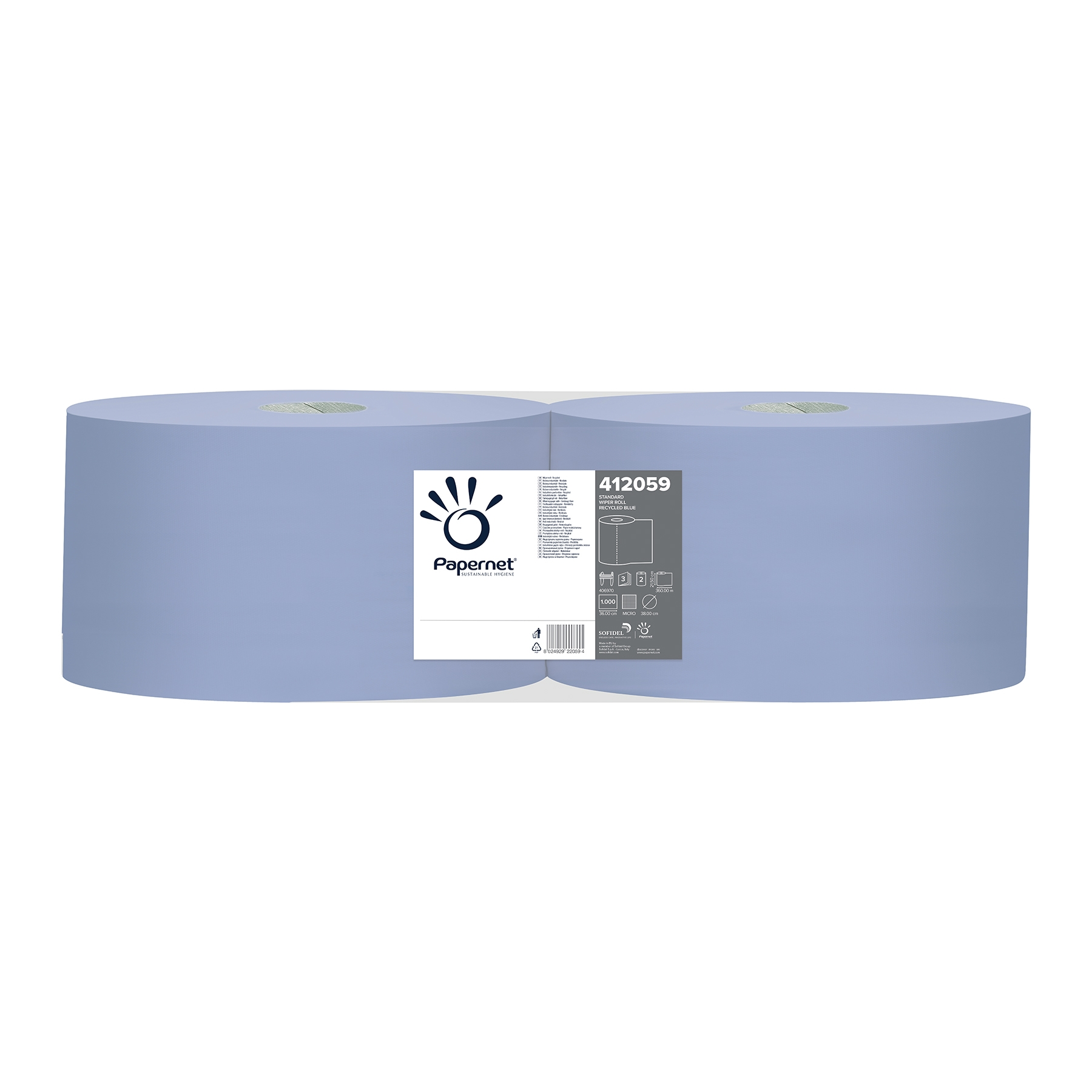 Putzpapier blau 3lg. 22x36cm