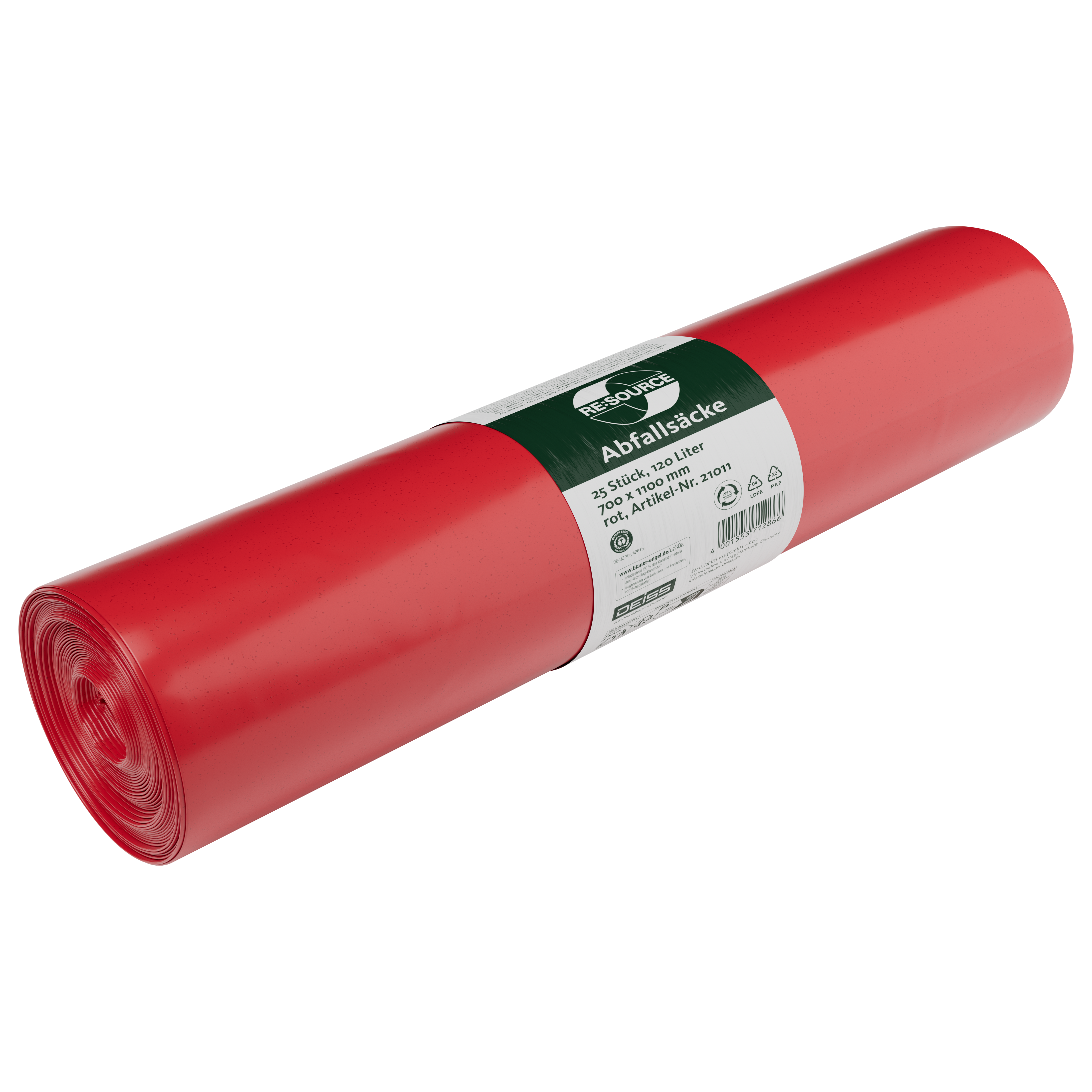 Müllsack 120L rot
