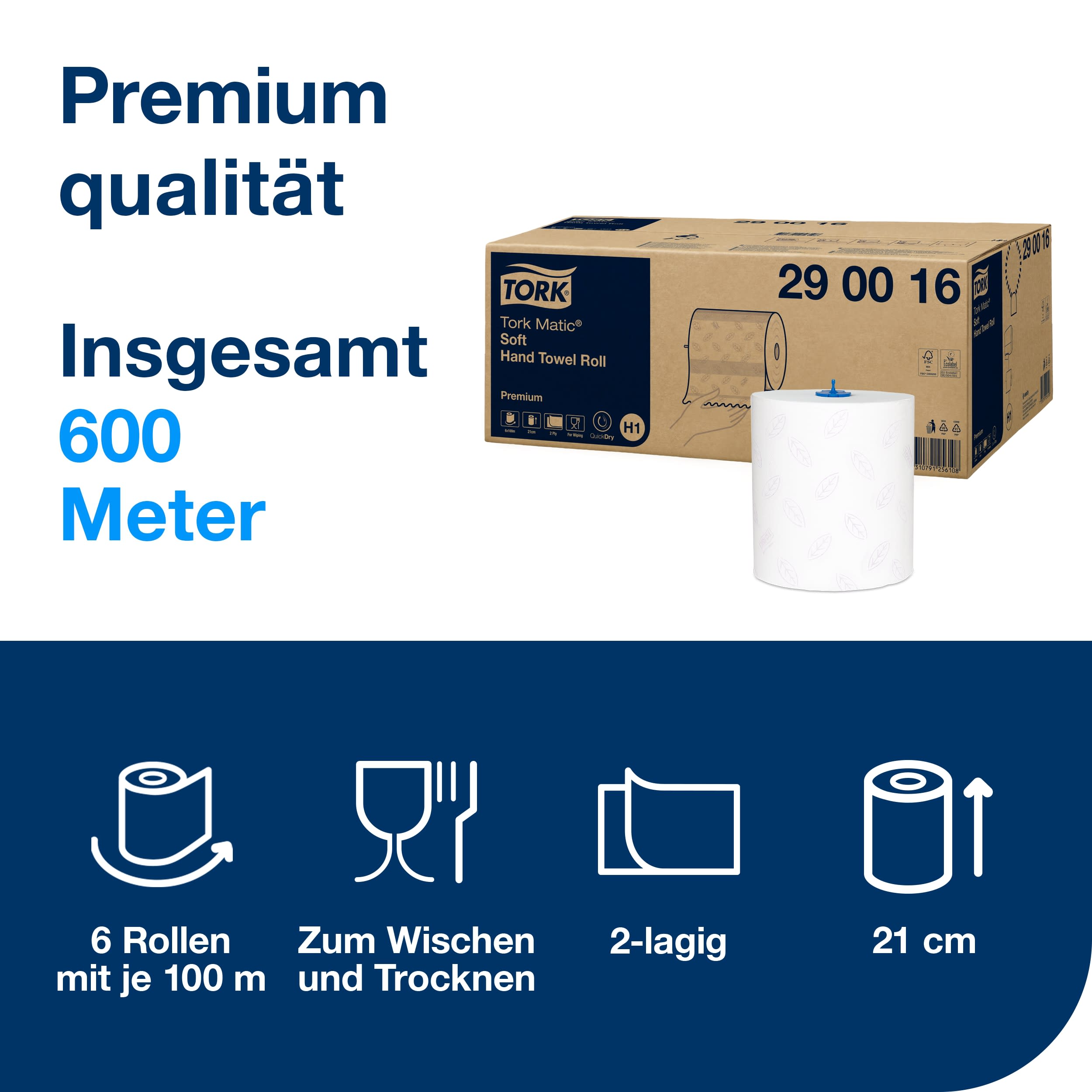 Tork Matic weiches Rollenhandtuch 2lg