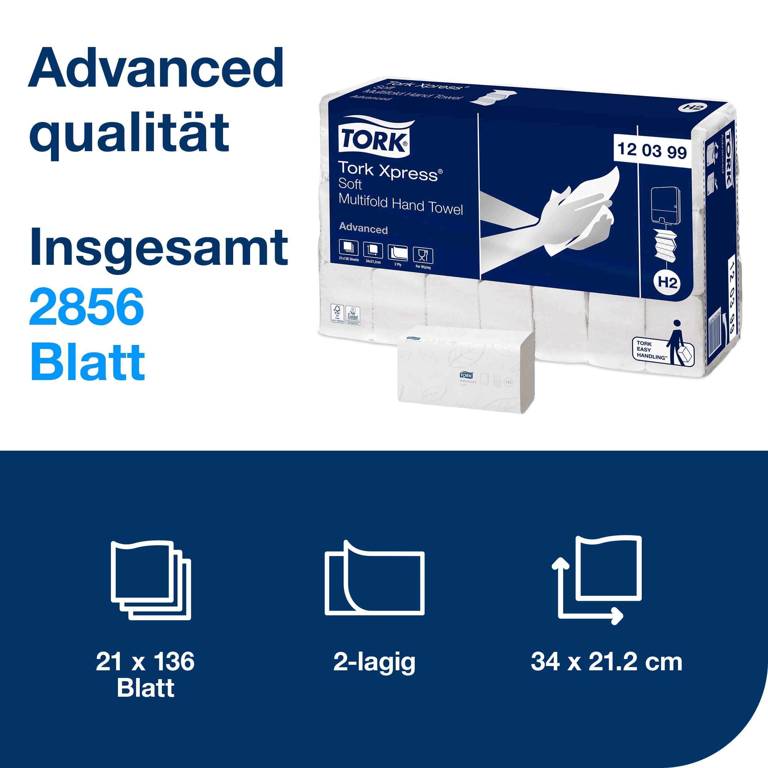 Tork Xpress weiche Multifold Handtücher 2lg