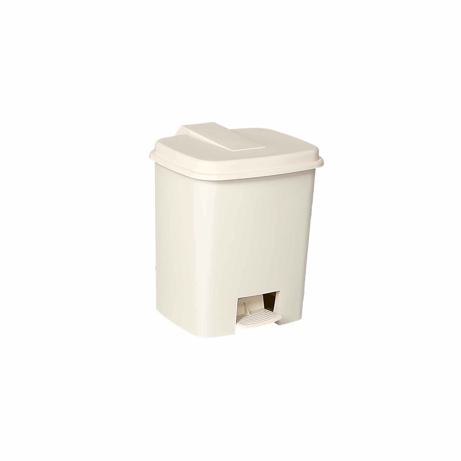 Treteimer 4,5L weiß eckig