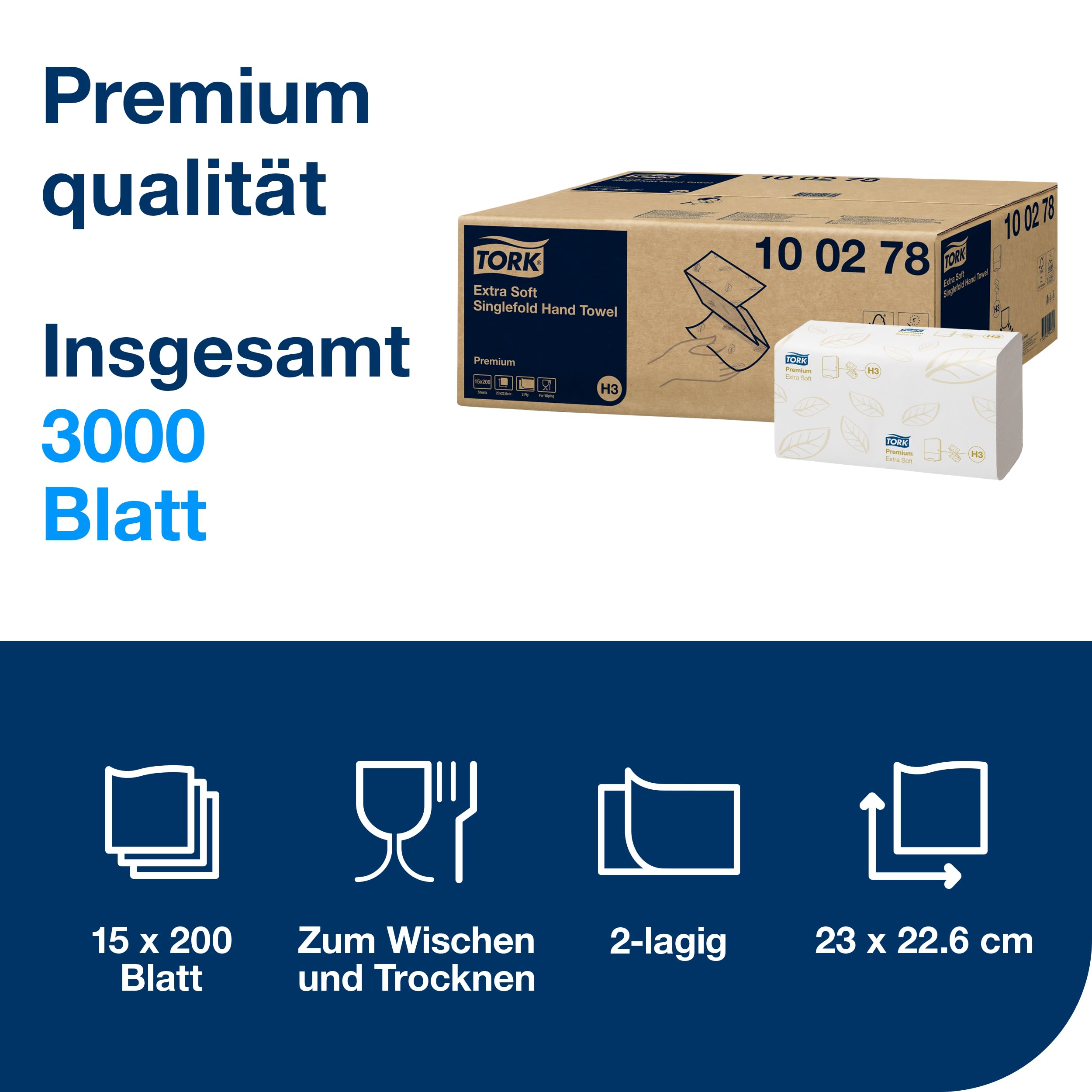 Tork extra weiche Z-Falz Handtücher Premium 2lg