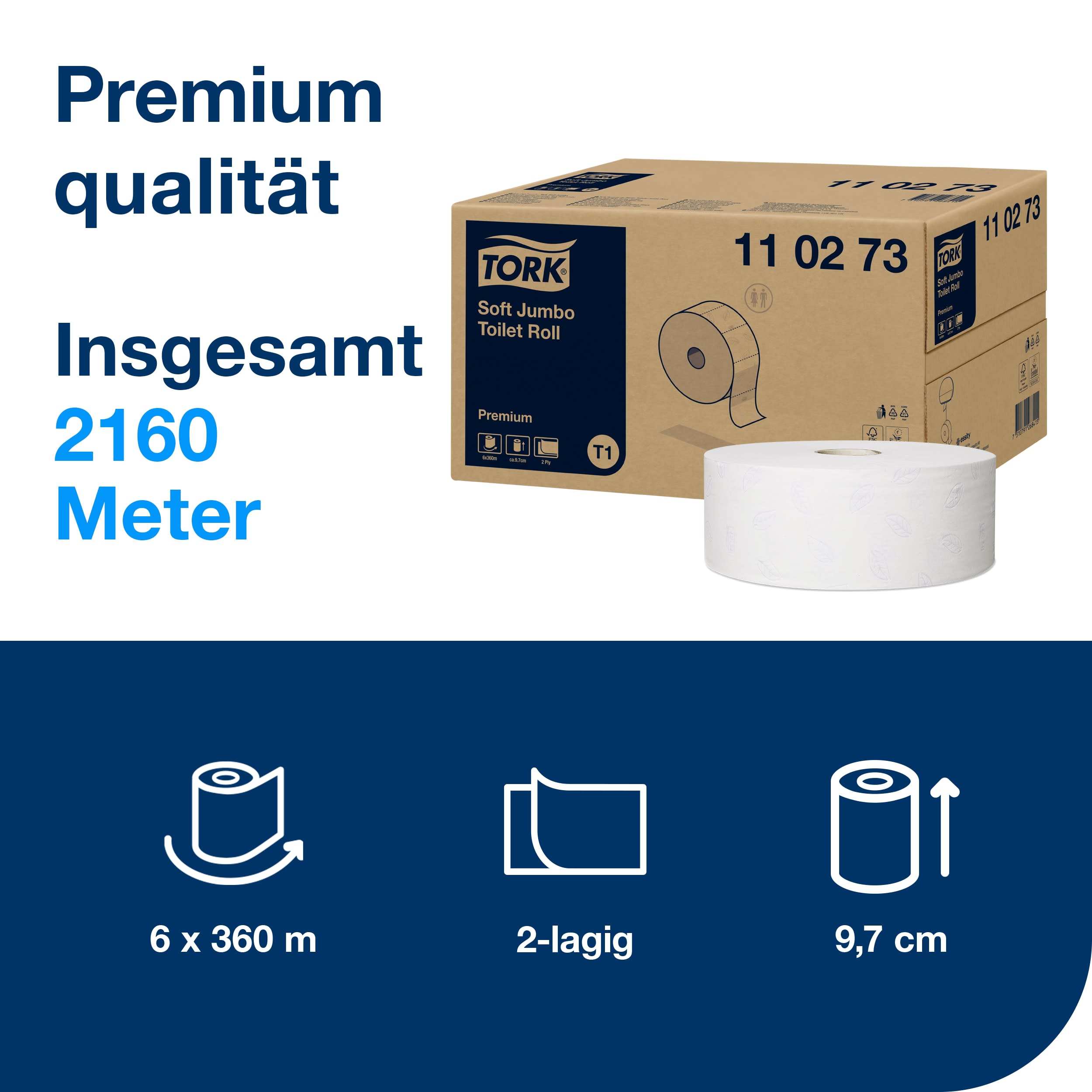 Tork weiches Jumbo WC-Papier Premium 2lg