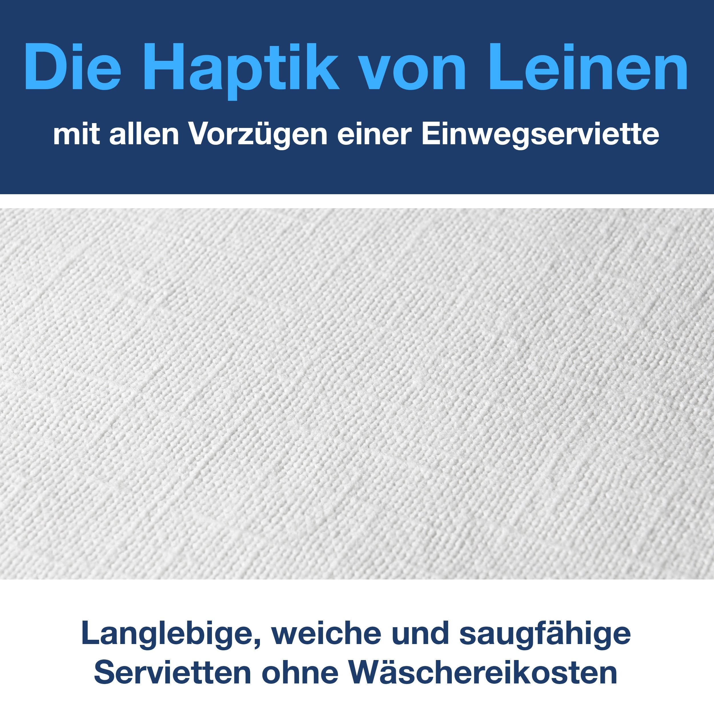 Dinnerservietten LinStyle weiß 39cm 1/4F