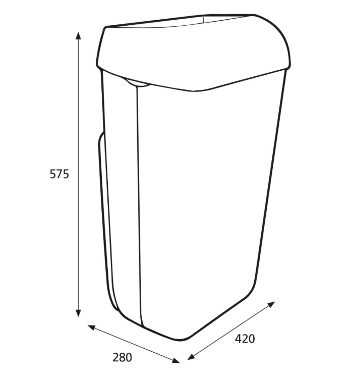 Katrin Abfallbehälter 50L weiß