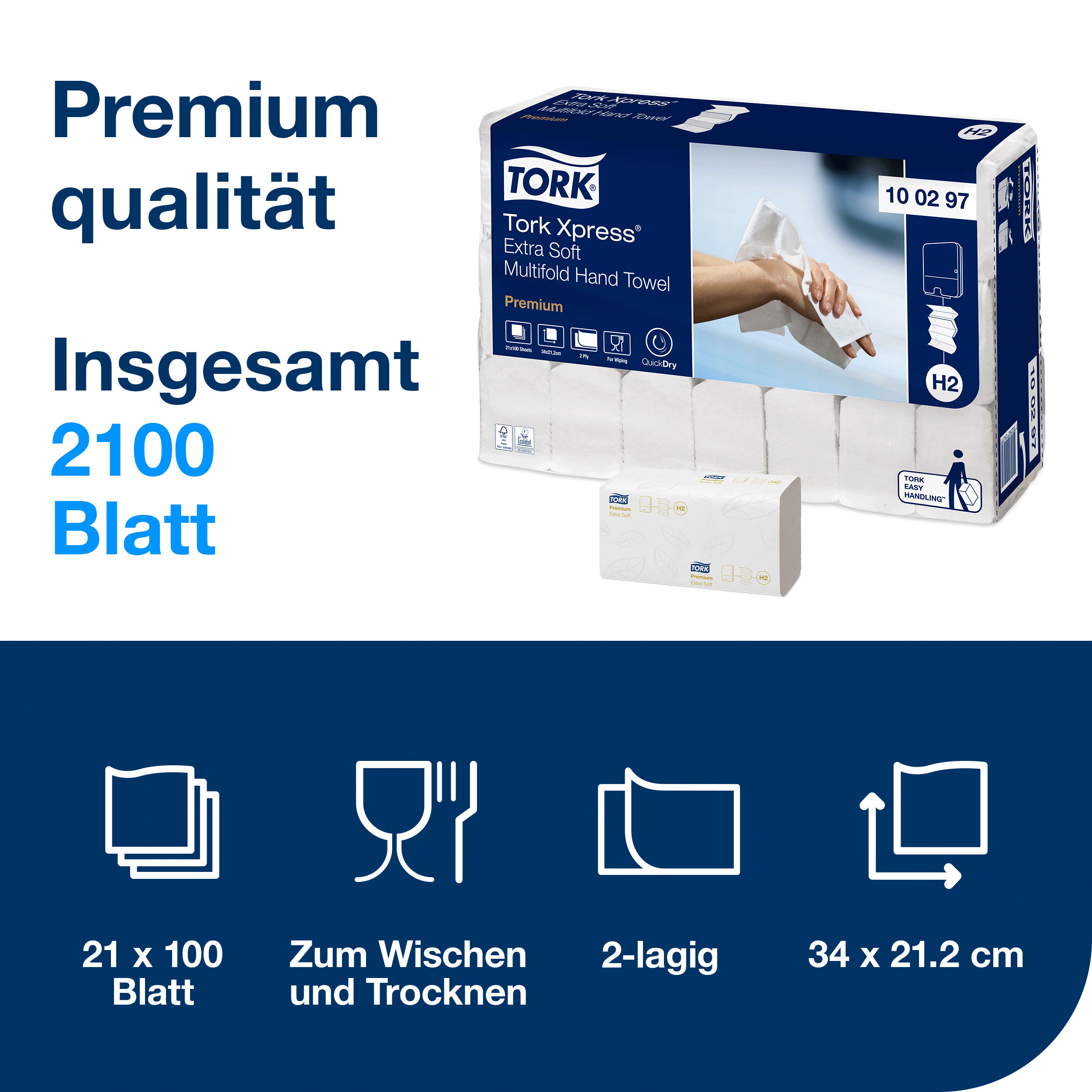 Tork Xpress extra weiche Multifold Handtücher